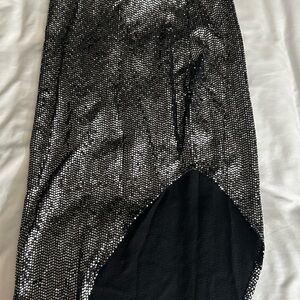 Glamorous High-Low Sequin Skirt